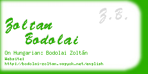 zoltan bodolai business card